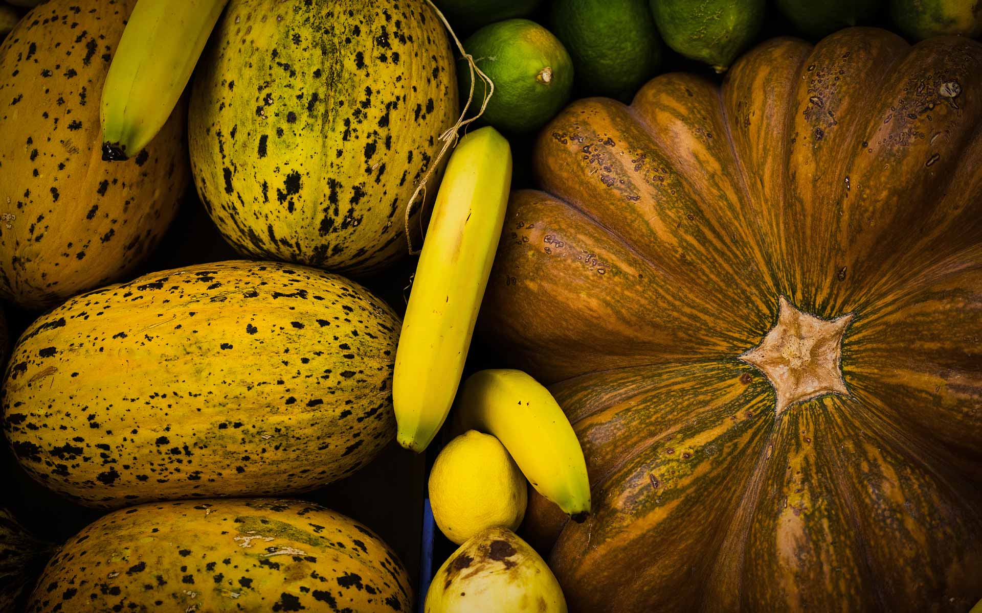 Foto von Obst und Gemüse.